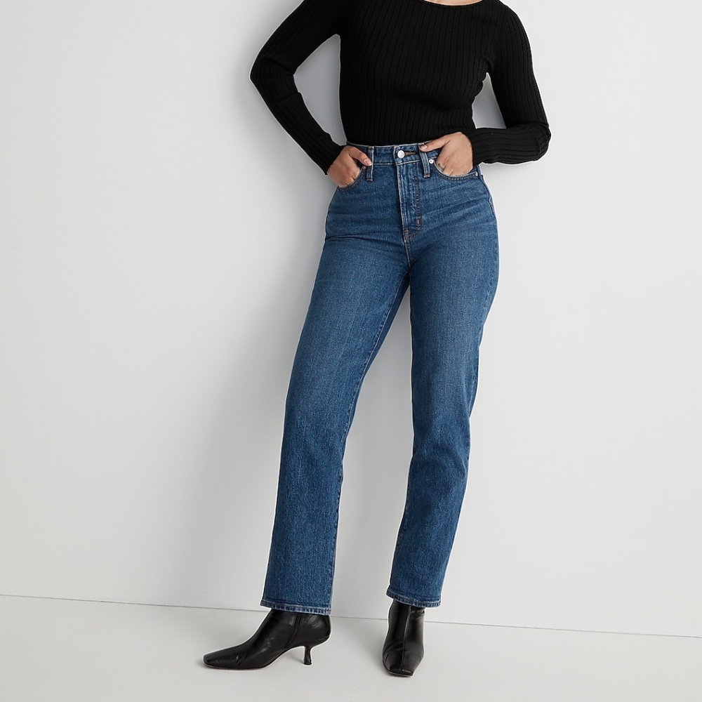 Madewell Curvy Perfect Vintage Straight Jean (Mayfield Wash), sz 30